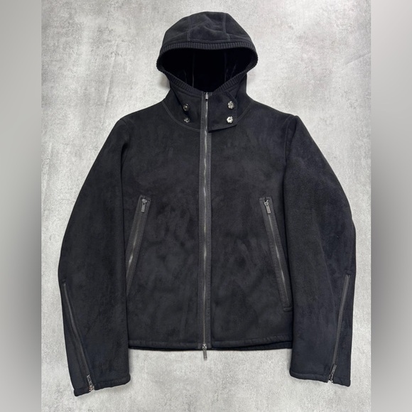 Emporio Armani Black Cozy Soft Warm Jacket Size M in excellent condition